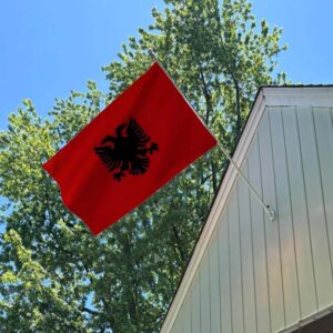 Albania Flag Embroidery & Printed for Pole Car Boat Garden