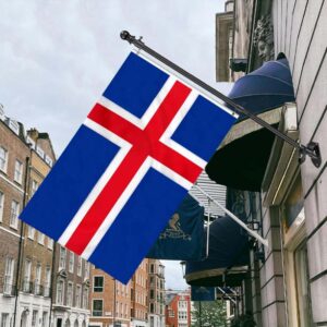 Iceland Flag Embroidery & Printed for Pole Car Boat Garden