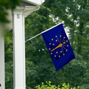 Indiana State Flag  Embroidery & Printed for Pole Car Boat Garden