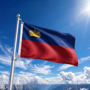 Liechtenstein Flag Embroidery & Printed for Pole Car Boat Garden