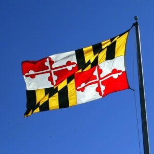 Maryland State Flag Embroidery & Printed for Pole Car Boat Garden