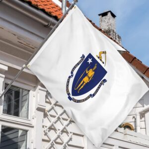 Massachusetts State Flag Embroidery & Printed for Pole Car Boat Garden