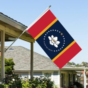 Mississippi State Flag Embroidery & Printed for Pole Car Boat Garden