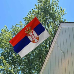 Serbia Flag Embroidery & Printed for Pole Car Boat Garden