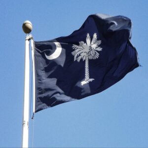 South Carolina State Flag Embroidery & Printed for Pole Car Boat Garden