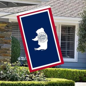 Wyoming State Flag Embroidery & Printed for Pole Car Boat Garden